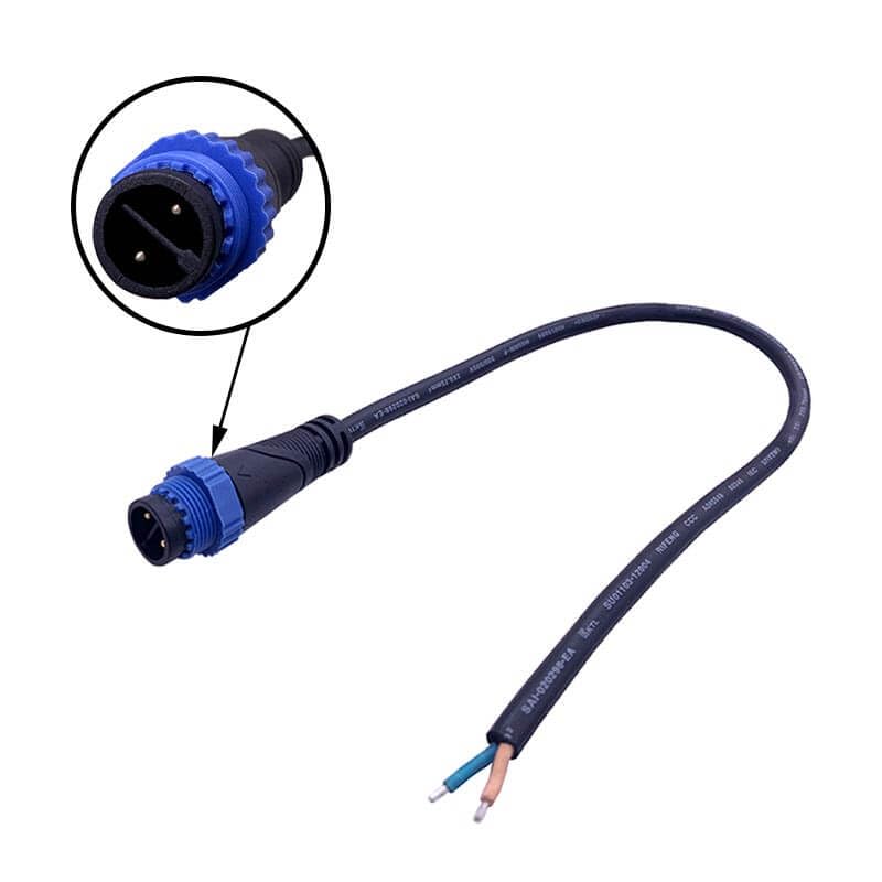 Elecbee M15 Waterproof Connector 2 Pin Industrial Connector IP67 9A Plug with 1.0 Square 0.3 Meter Cable (Female Head Connector) - Image 3